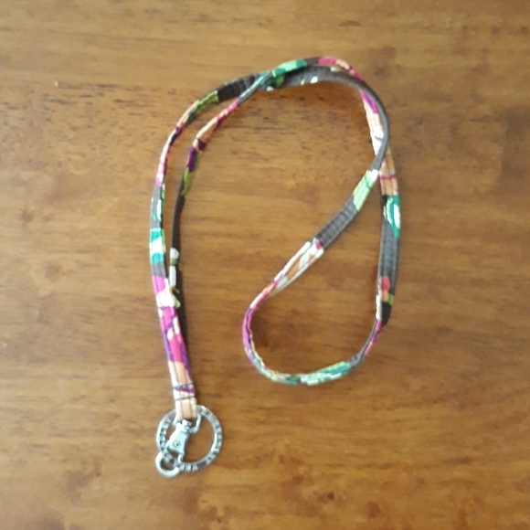 Vera Bradley Brown Floral Pattern Cotton Lanyard + VB Mini Pocketbooks - Picture 13 of 13